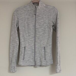lululemon athletica Heathered Light Gray Zip Utility Jacket